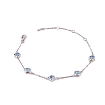 Bracciale topazio azzurro