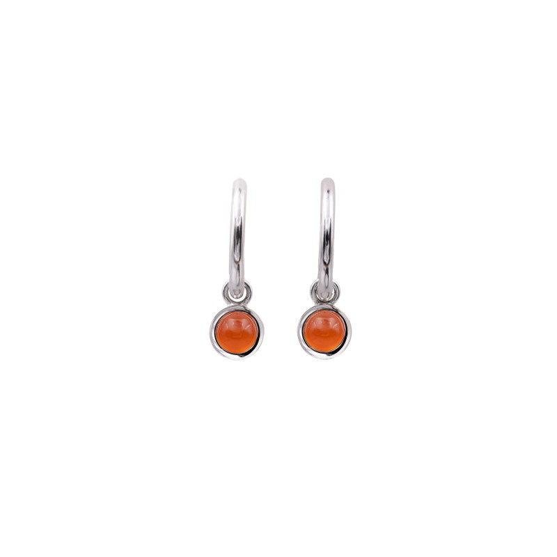 Carnelian hoop earrings