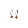 Carnelian hoop earrings