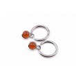 Carnelian hoop earrings