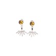 Citrine quartz spike earrings