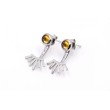 Citrine quartz spike earrings