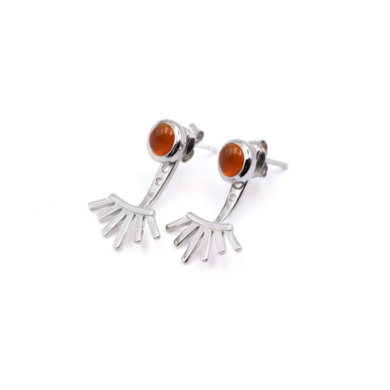 Carnelian spike earrings