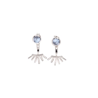 Blue topaz spike earring